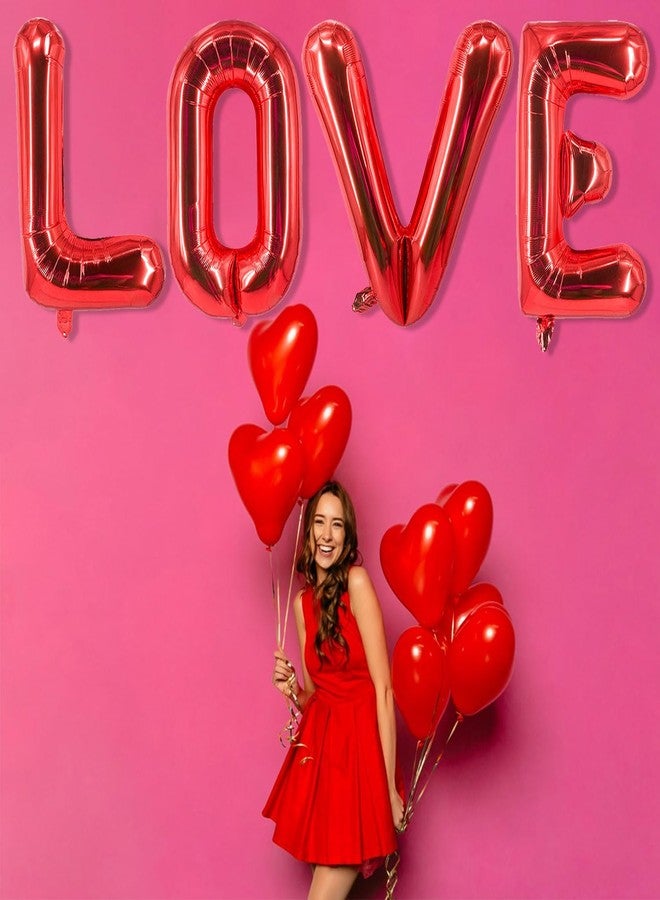 Tagberoy Red Love 40 inch LOVE Balloons, 4 Pack Foil Letter Balloons for Valentine's Day Decorations - Image 5